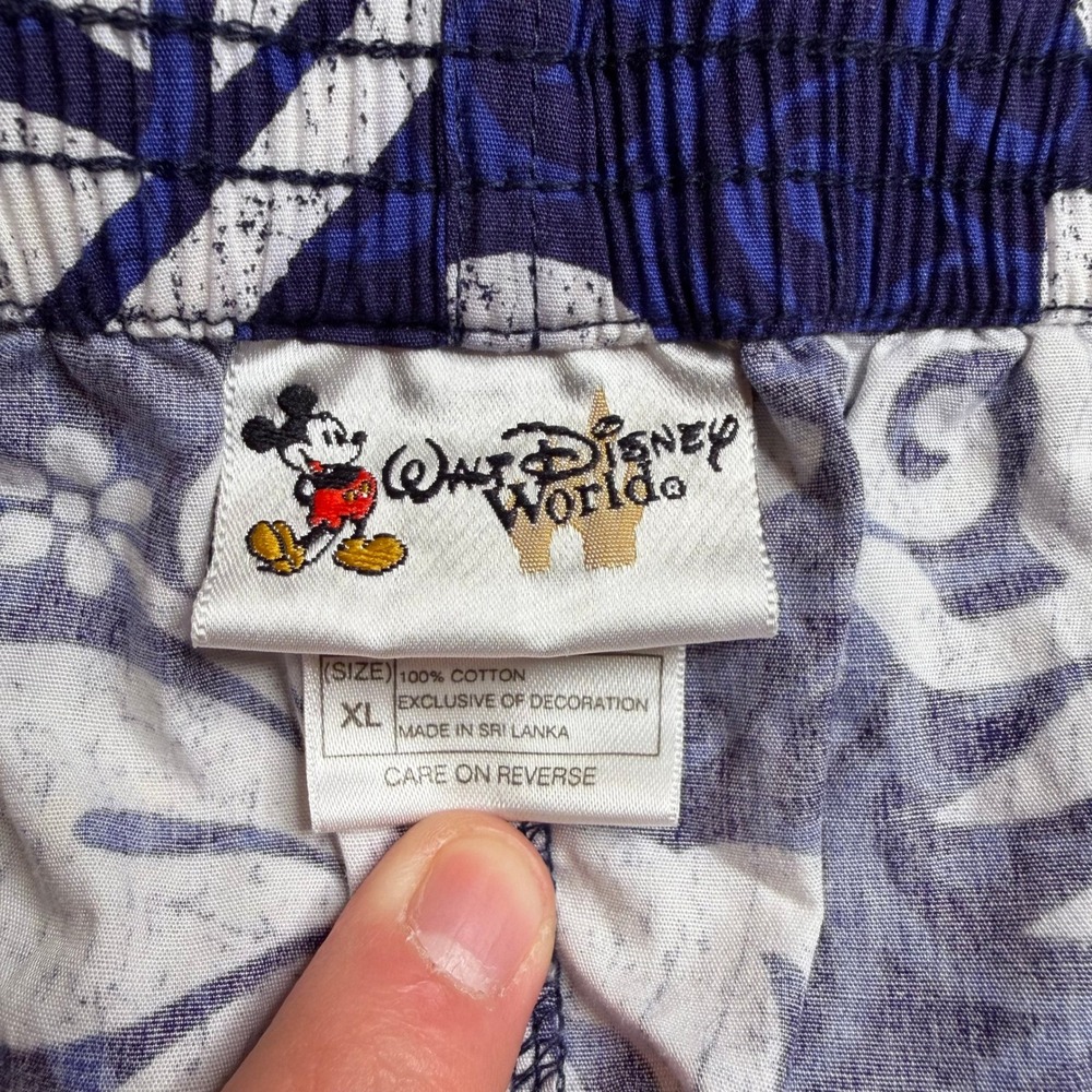 Walt Disney World Pluto Surfing Hibiscus Mens XL Swim Trunks Blue Cotton - Picture 2 of 10